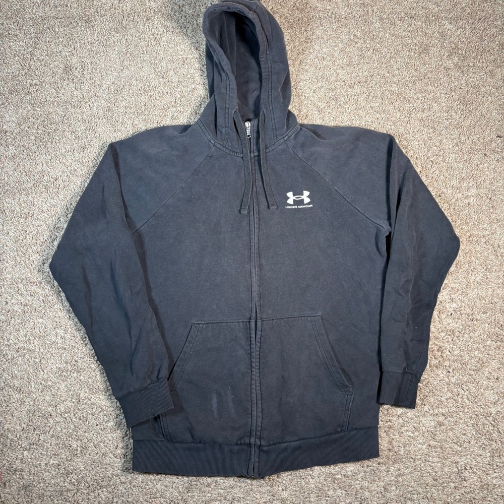 Under Armour‎ Full Zip Hoodie Sweatshirt Athletic Warmup Black Mens S